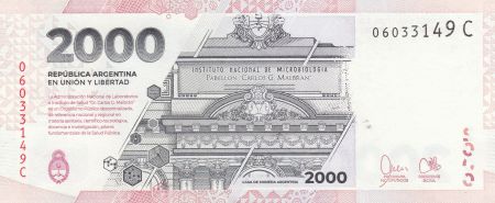 Argentine 2000 Pesos - Ramon Carillo et Cecilia Grierson - 2023 - Lettre C - 2023