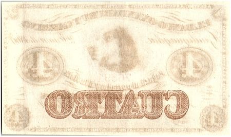 Argentine 4 reales Bolivianos, Chien - 1869