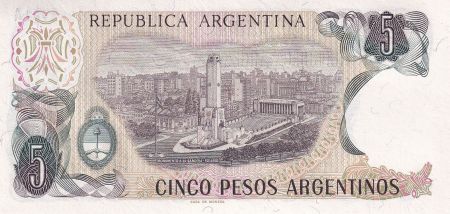 Argentine 5 Pesos - J. San Martin - Rosario - ND (1983) - Série A - P.312