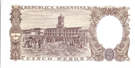 Argentine 5 Pesos J. San Martin - Rassemblement  - 1960-1962 Série A - Neuf