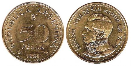 Argentine 50 Peso Gal José de San Martin