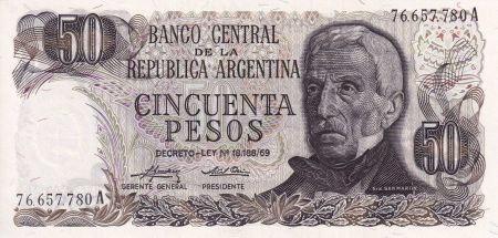 Argentine 50 Pesos - J. San Martin - Jujuy - 1974 - Lettre A - NEUF - P.296