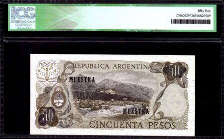 Argentine 50 Pesos J. San Martin - Spécimen - 1972 - ICG AU 55 - P.290s