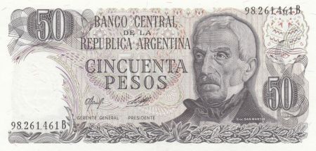 Argentine 50 Pesos J. San Martin - Vue de Jujuy - 1978 Série B