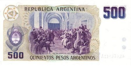 Argentine 500 Peso Argentino Argentino, J. San Martin