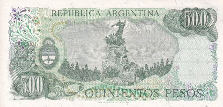 Argentine 500 Pesos - J. San Martin - Cerro de la Gloria Mendoza - 1977 - Lettre D - PNEUF - P.303c