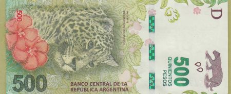 Argentine 500 Pesos Jaguar - 2020 - Suffixe P