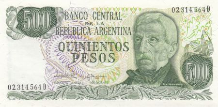 Argentine 500 Pesos ND1982 - J. San Martin - Mendoza