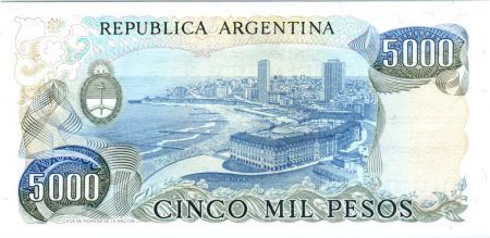 Argentine 5000 Pesos J. San Martin - Mar del Plata - 1977