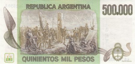 Argentine 500000 Pesos J. San Martin - Fondation de Buenos Aires - 1980