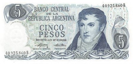 Argentine ARGENTINE  GENERAL BELGRANO - 5 PESOS 1974 / 1976 - P.NEUF