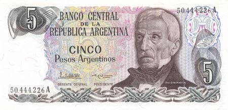 Argentine ARGENTINE  GENERAL SAN MARTIN - 5 PESOS 1983 / 1984 - P.NEUF