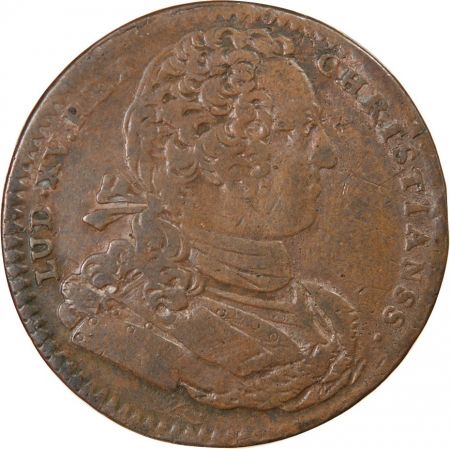 ARTILLERIE  LOUIS XV - JETON CUIVRE 1734