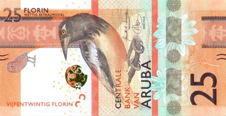 Aruba 25 Florin - Oiseau - 2019 - P.NEW