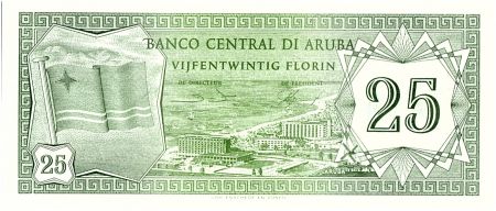 Aruba 25 Florin, Drapeau - Hotels - 1986