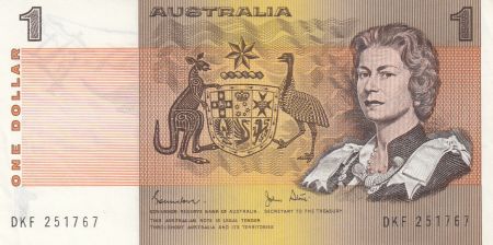 Australie 1 Dollar  ND1983 -Elizabeth II, armoiries, peintures aborigènes