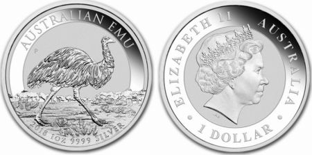 Australie 1 Dollar Elisabeth II - Emeu - 1 Once Argent 2018