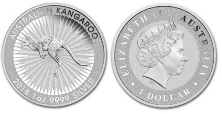 Australie 1 Dollar Elisabeth II - Kangourou Once Argent 2018