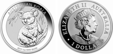 Australie 1 Dollar Elisabeth II - Koala Once 2019 Argent