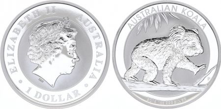 Australie 1 Dollar Elisabeth II - Koala Once Argent 2016