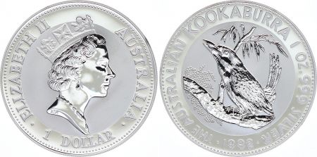 Australie 1 Dollar Elisabeth II - Kookaburra Once Argent 1992