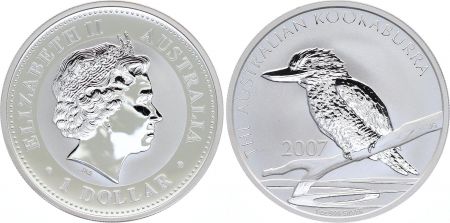 Australie 1 Dollar Elisabeth II - Kookaburra Once Argent 2007