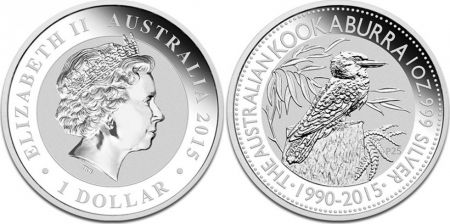 Australie 1 Dollar Elisabeth II - Kookaburra Once Argent 2015