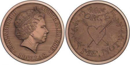 Australie 1 Dollar Elisabeth II - Not forget me 2016