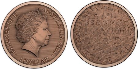 Australie 1 Dollar Elisabeth II - Remenber me 2016