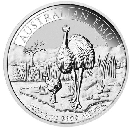 Australie 1 Once argent AUSTRALIE 2021 - Emeu