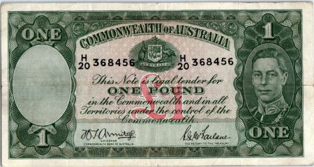 Australie 1 Pound George VI - Travailleurs - 1942