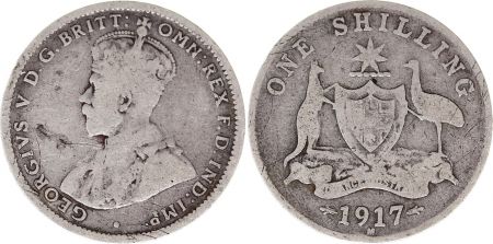 Australie 1 Shilling 1917 -George V - Argent