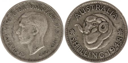 Australie 1 Shilling 1948 -George VI - Argent