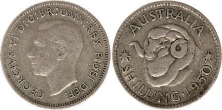 Australie 1 Shilling 1950 -George VI - Argent