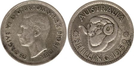 Australie 1 Shilling 1952 -George VI - Argent