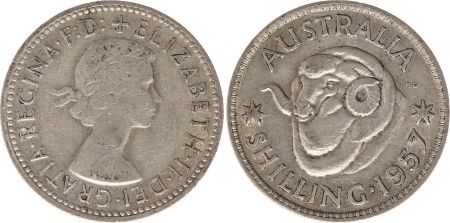Australie 1 Shilling 1957 - Elizabeth II - Argent