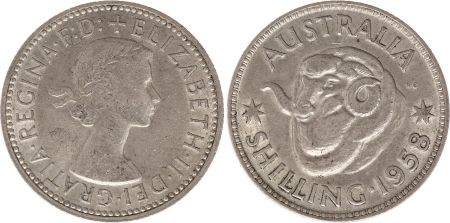 Australie 1 Shilling 1958 - Elizabeth II - Argent