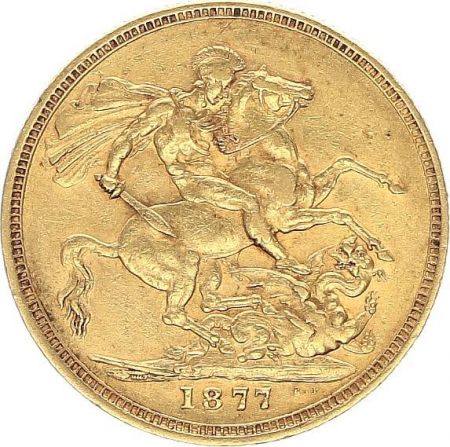 Australie 1 Sovereign Victoria - St George et dragon 1877 M Melbourne