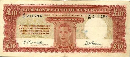 Australie 10 Pounds George VI - Travailleurs