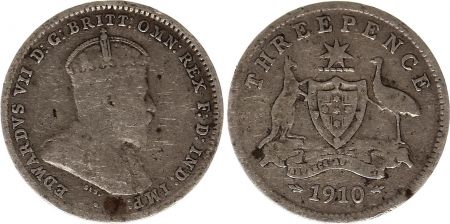 Australie 3 Pence 1910 - George V - Argent