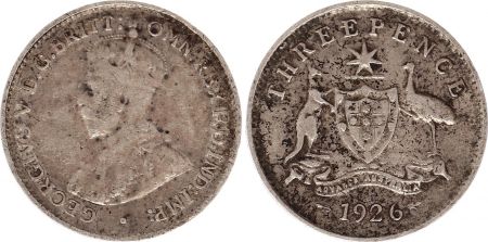Australie 3 Pence 1926 - George V - Argent