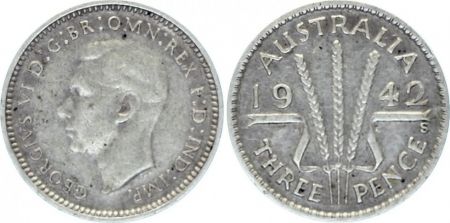 Australie 3 Pence George VI - Argent - S - 1942