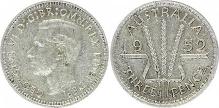 Australie 3 Pence Georges VI - 1952