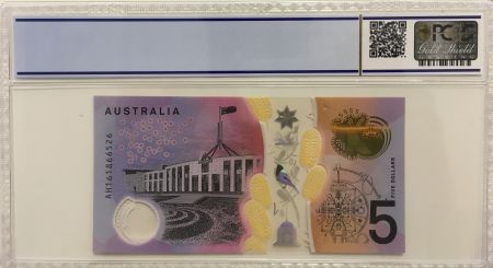 Australie 5 Dollars Elisabeth II - 2016 Polymer - Parlement  - PCGS 68 OPQ