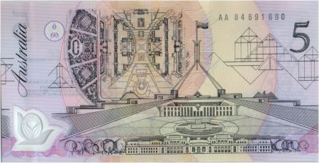Australie 5 Dollars Elisabeth II - Parlement - 1992 Polymer
