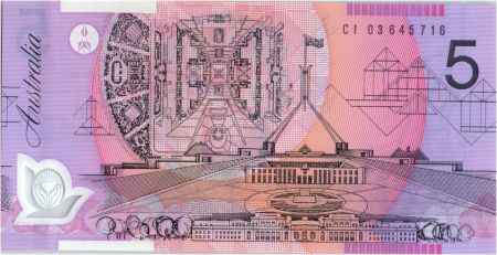 Australie 5 Dollars Elisabeth II - Parlement - 2003 Polymer