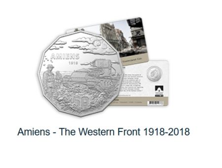 Australie 50 Cents Australie en Guerre - Bataille de Amiens 1918-2018