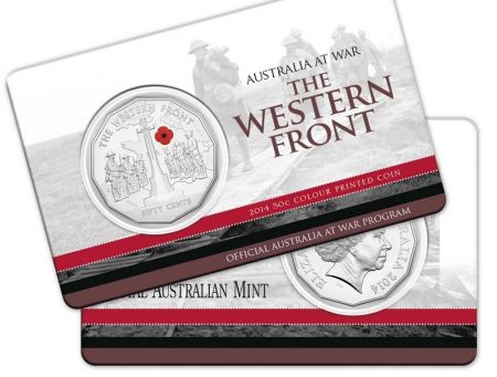 Australie 50 Cents Australie en Guerre - Front de l\'Ouest 2014