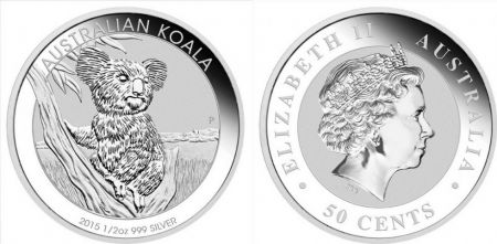 Australie 50 Cents Elisabeth II - Kookaburra 1/2 Once Argent 2015