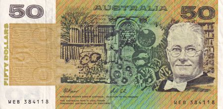 Australie 50 Dollars - Howard W. Florey - Ian Clunies-Ross - 1991 - TTB - P.47g
